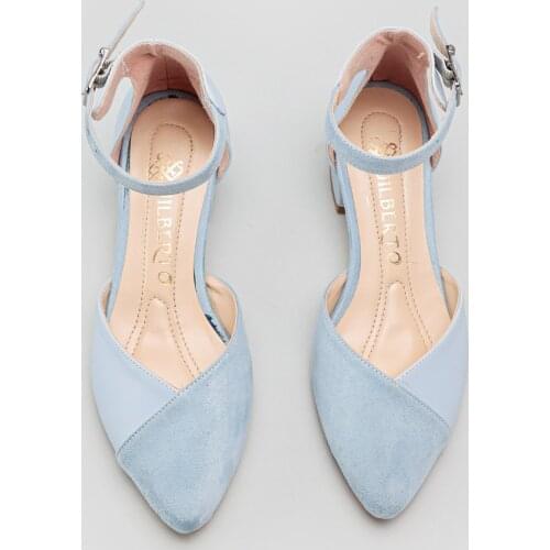 Jilberto Jannie Blue Pointed toe Wrist Baretli Low Heel Shoes 'Turkish' Quality 2021 Fashion Design Season Comfort Fast
