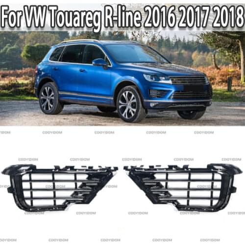 K-Car Left Right Front Bumper Fog Light Lamp Cover Grill For Volkswagen VW Touareg R-line 2016 2017 2018 7P6853665G 7P6853666G