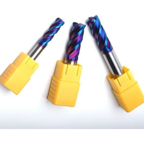 6 8 10 HRC65 Corner Radius End Mill Tungsten Carbide Steel CNC Milling Cutter Tool 4 Flutes Cutter Deg R0.2 R0.5 R1 Metal Router