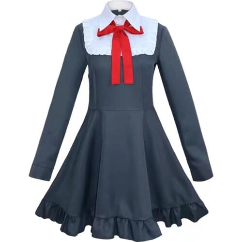 Anime Danganronpa Monaca Towa Cosplay Costume School Uniform Women Dress Halloween Carnival Suits
