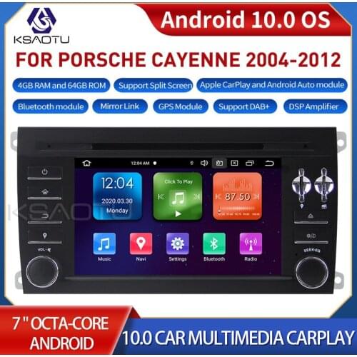 KSAOTU 7097 7" 8-Core Android 10.0 Car Stereo Carplay DSP DAB+ GPS WiFi USB DVB-T 4G TPMS Canbus OBD2 For Porsche CAYENNE