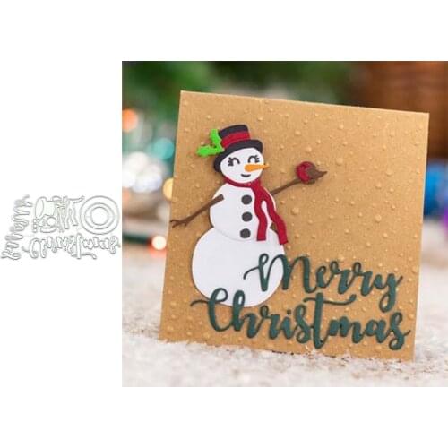 Christmas Snowman Metal Cutting Dies for Scrapbooking Handmade Tools Mold Cut Stencil New 2021 DIY Card Make Mould Model Craft