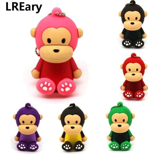 Lovely Monkey Pen drive personalized cartoon usb flash drive disk memory stick pendrive mini computer gift 4gb 8gb 16gb 32gb