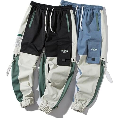 2021 Mens Cargo Harem Pants Jogger Ribbons Men Streetwear Harem Pants Hip Hop Sweatpants Fashion Woman Trousers Pants New 5XL