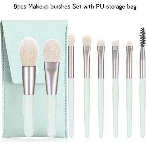 8pcs/Kit Mini Travel Portable Soft Makeup Brushes Set Eye Shadow Foundation Powder Eyelash Lip Concealer Blush Make Up Brush