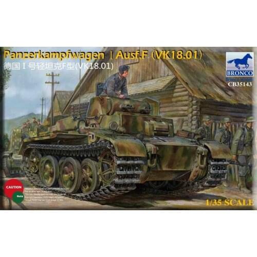 BRONCO CB35143 1/35 Panzerkampfwagen I Ausf.F(VK18.01) - Scale Model Kit