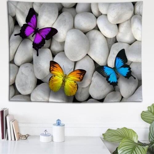 Custom Art Stone Wall Cloth Hanging Tapestry Wedding Party Gift Bedspread Beach Towel Yoga Picnic Mat 140X200cm