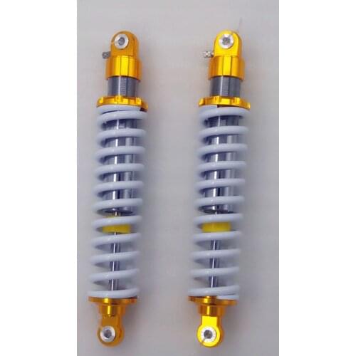 New 9mm spring 370mm rear suspension shock absorber for atv quad gokat replace motorcycle white+gold