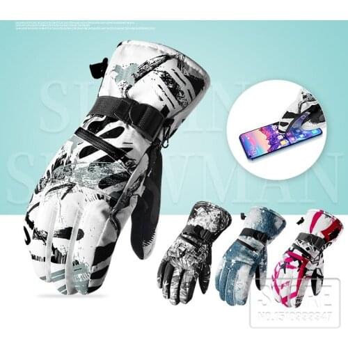 New Winter Waterproof Motorcycle touchscreen Ski Gloves Snowboard Gloves Skiing Ultralight Warm Fleece Snowmobile Riding Gloves