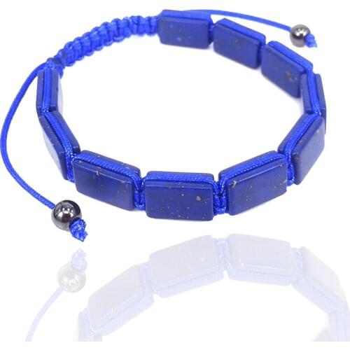 New Charm Lapis Lazuli Bracelets men natural stone braided handmade woven wristband bracelets couple jewelry pulseira masculina