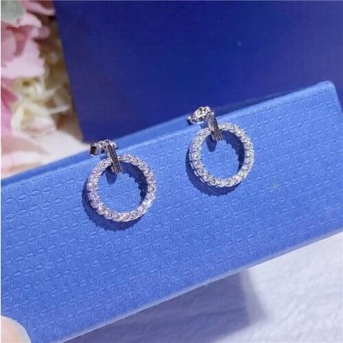 Original Creative Real 925 Sterling Silver Dreamcatcher Round Stud Earrings For Women Fashion Silver Jewelry Gift High Quality