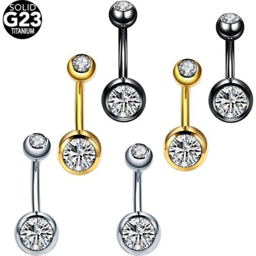 1Pc Titanium Navel Piercing Sexy Belly Button Rings Thread Bar Helix Piercing for Women Body Jewelry Ornament Ombligo Nombril