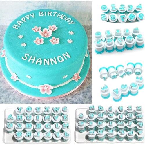 3D Letters Series Plastic Biscuit Mold New Spring Cookie Chocolate Fondant Baking Tool Home Kitchen Birthday Biscuit Sugar Mould