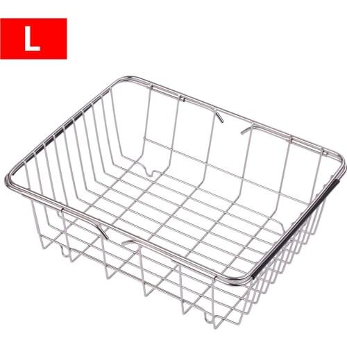 Dish Sink Rack Stainless Steel Kitchen Rack Over Sink Drying Bowl Holder Vegetables Washing Basket Kitchen Shelf Cutlery Drainer