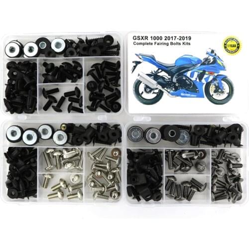 Fit For Suzuki GSXR1000 GSXR 1000 2017 2018 2019 Complete Covering Full Fairing Bolts Kit Steel Clips Bodywork Screws Nuts