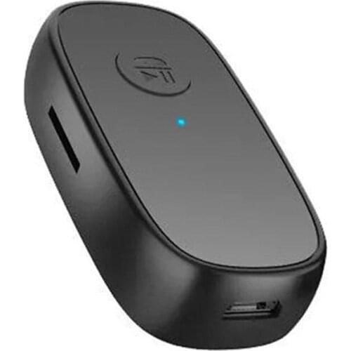 Portable Lavalier Bluetooth 5.0 Receiver Stereo TF Card Play 3.5mm AUX Adapter Bluetooth Audio Receiver for Car Earphone Speaker