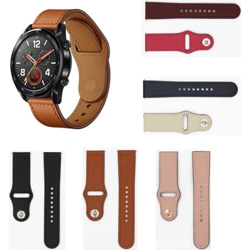 New Quality Leather Watch Band Strap for Huawei Watch GT2 42mm 46mm Smart Watch Fashion 22mm Wristband for GT2e GT2 pro