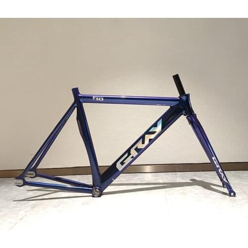 GRAY Bike Frame 700C 6061-T6 Aluminum Alloy Fixed Gear Frameset and Fork Fixie 52cm 55cm Bicycle Parts Single Speed Frameset