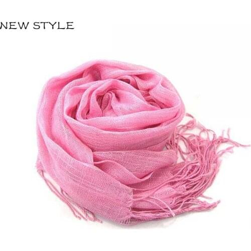 180*60CM Cachecol Feminino 2020 spring tassel New style Fashion Designer Solid long Cotton Blend Casual Scarf Women Scarves