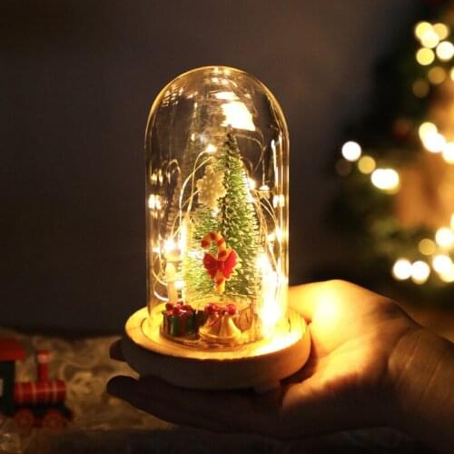 LED Christmas night light desktop decoration table lamp USB powered bedroom living room study fairy lights kids gift