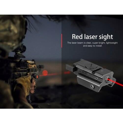 Tactical Red Laser Sight Scope with 11/20mm Picatinny Weaver Hunting Rail For Pistol Glock Headgun Gun Red Dot Scope