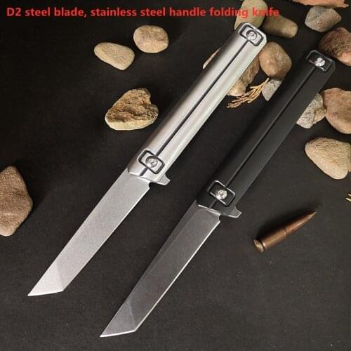 D2 Steel Blade Tactical FOLDING KNIFE 60-61HRC Multifunctional Outdoor Sports Hiking Hunting And Skinning Survival Defense Knife