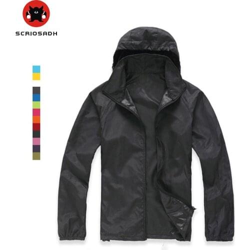 Spring-Summer outdoor Camping & Hiking jacket windbreaker windproof climbing shirt quick dry Rain coat for Women&Men sportswear