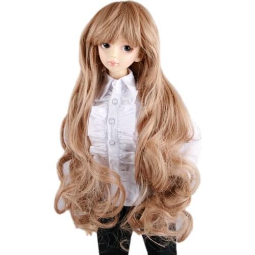[wamami] 18# Brown Long Wavy Wig For 1/3 SD AOD DOD DZ BJD Dollfie 8"-9" Inch