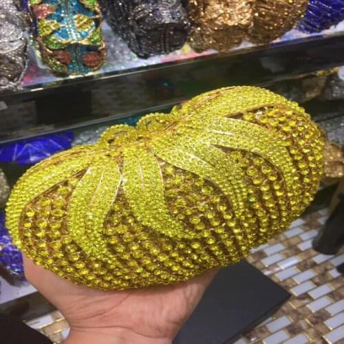 Tomato shape Ladies Bridal wedding party purses women evening party diamond luxury flower clutches elegant crystal purses gift
