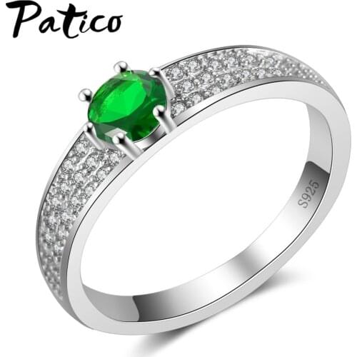 Korean Classic Fine Wedding Jewelry Gift Clear Zircon Stone CZ Crystal 925 Sterling Silver Finger Rings For Women