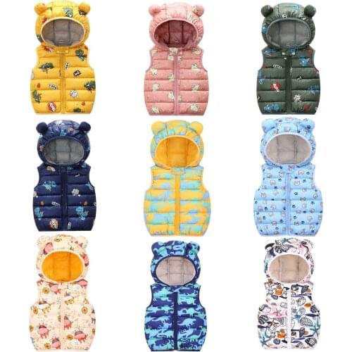 6M-4Y Baby Girl Winter Clothes Girls Warm Vest Coats Boys Thicken Waistcoat Kids Outerwear Vest Cotton Jackets жилет детский #4
