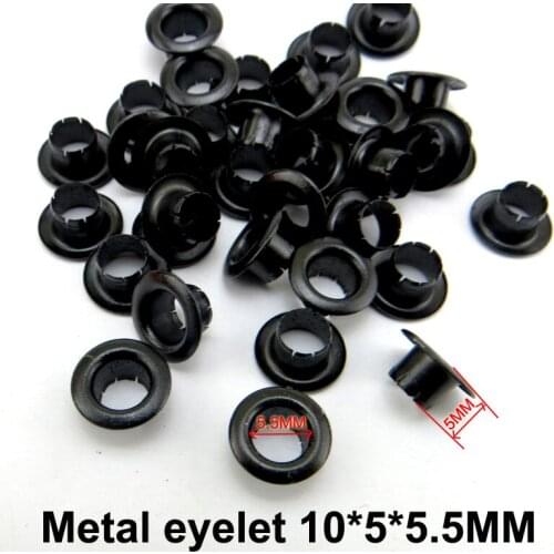 300PCS 12MM*5MM*6MM BLACK METAL EYELET button sewing clothes accessory buttons handbag eyelets ME-056