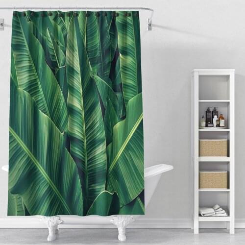 3D Hawaii Tropical plants Print Style Waterproof Shower Curtains Home Summer Vacation Decoration Bathroom Toilet Door Curtain