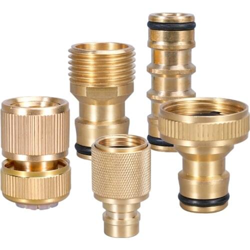 1Pcs Brass-Coated Hose Adapter 1/2" 3/4“ 1" Quick Connect Swivel Connector Garden Hose Fittings for Watering Irrigation