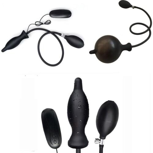 10 Speed Vibrator Silicone Inflatable Anal Plug Dilator Prostate Vaginal Massager Anus Dildos Pump Masturbator Sex Toy For Women