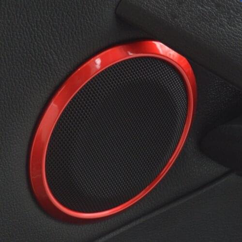 Car Door Audio Speaker Circle Rings Decorative Cover Trim For BMW 3 series E90 X1 E84 Interior Stereo Speakers Frame Stickers