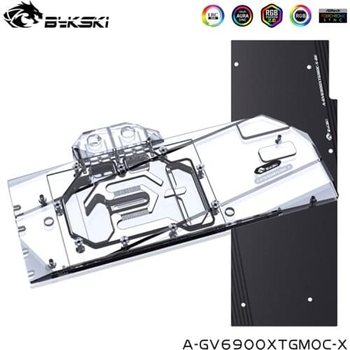 Bykski Watercooler Compatible GIGABYTE Radeon RX 6900XT GAMING OC VGA Card ,Full Cover Copper Water Block,A-GV6900XTGMOC-X