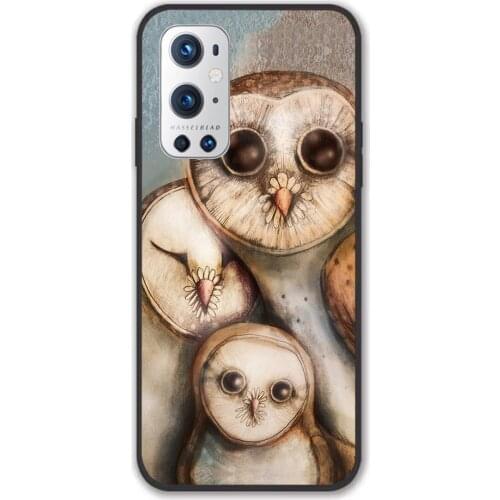For Oneplus Three wise owls Black TPU Border Oneplus Case