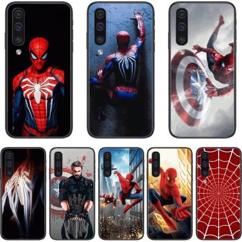 Spider-Man Phone Case Hull For Samsung Galaxy A 3 5 6 7 8 9 E 2018 Plus 2017 E S Black Shell Art Cell Cover TPU