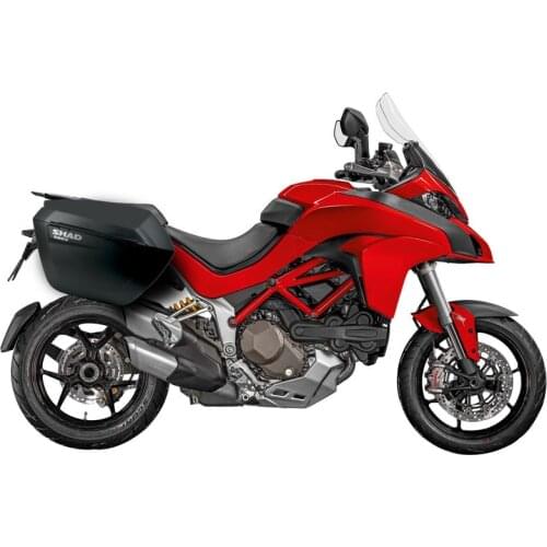 For Dukati MULTISTRADA 1200 SHAD SH23 Side Boxs+Rack Set Motorcycle Luggage Case Saddle Bags Bracket Carrier System