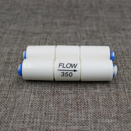 2pcs/set Water Filter Parts RO Flow Restrictor 350cc 1:3 With 1/4" Hose Quick connection Reverse Osmosis Machine 50 75 100gpd