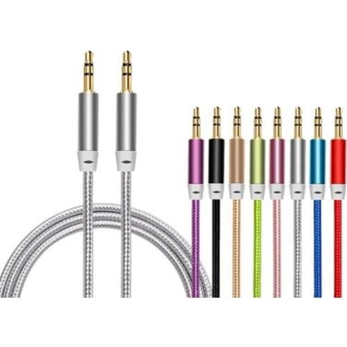 AUX Cable 3.5mm Nylon USB Connector Male to Male Shell Jack Car Aux Auxiliary Cord for Phone MP3 Tablet PC Stereo Audio Cable