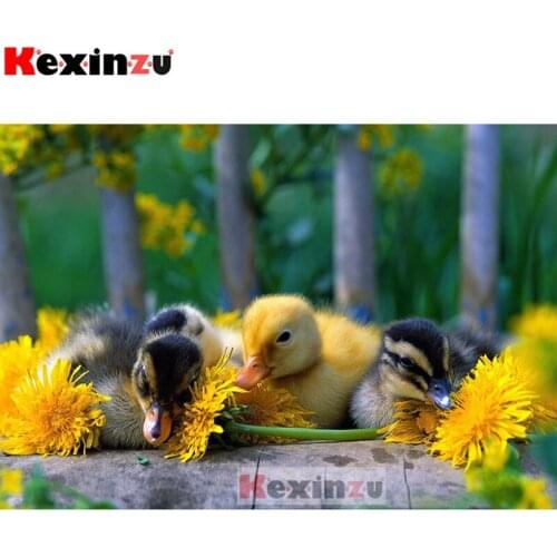 Kexinzu 5D DIY Full Square Drill Diamond Painting Duck flower 3d Mosaic Diamant Embroidery Wedding Room Decoration K2313