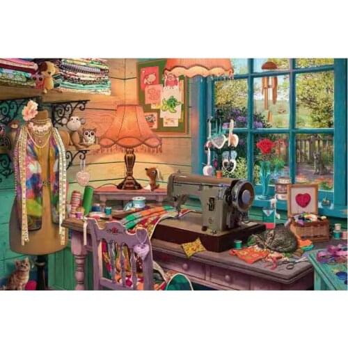 Making Clothes Shop Landscape 40x50CM Painting By Numbers Hand Painted Oil Adult Child Picture Colouring Home Decor Unique Gift