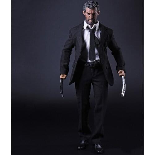 Logan 1/6 Scale Male Business Suit Clothes Set Claws for 12 Inches Action Figures Bodies