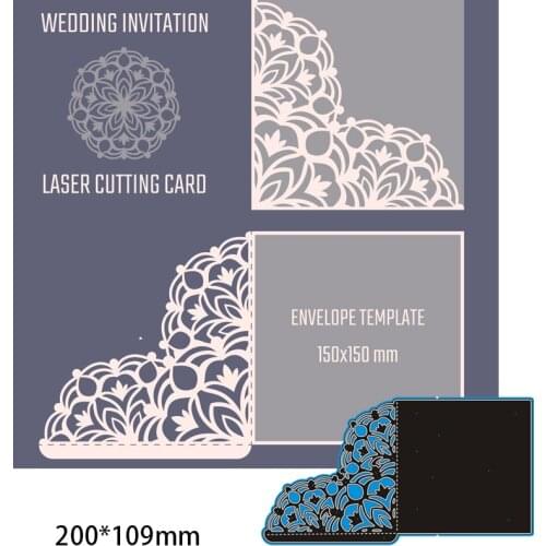 200*109mm FLOWERS CARD New Metal Cutting Dies for decor card DIY Scrapbooking stencil Paper Album template Dies