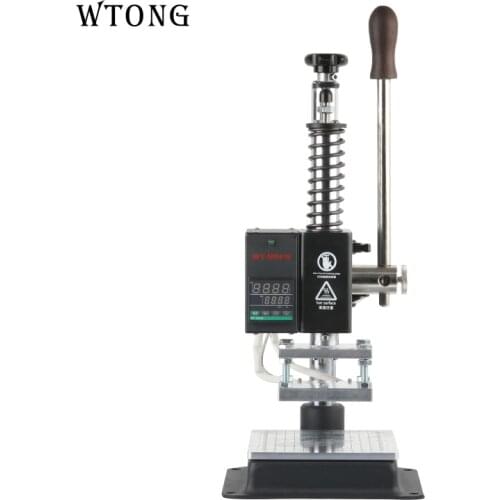 WT-90PS Series Multifunction Small Leather Hot Foil Stamping Machine Manual Heat Press Cutting Machine Letters Logo Marking