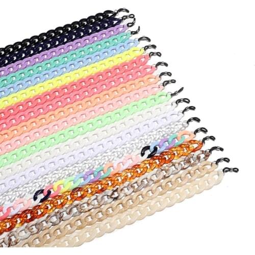 SO&EI Fashion Acrylic Sunglasses Chain Women Hanging Neck Chain Candy Colors Glasses Chain Eyewear Accessories