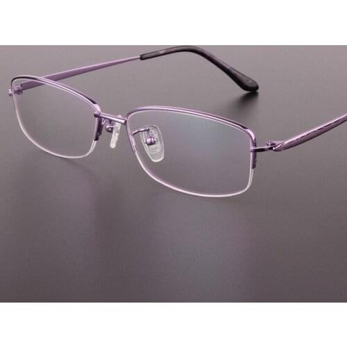 The New Fashion Half-rimmed Glasses Frame Pure Titanium Eyeglasses Frame Glasses Women Prescription Eyewear 8319