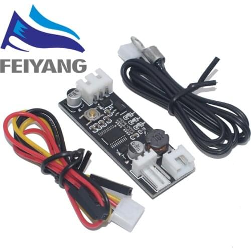 SIngle 12V 0.8A DC PWM 2-3 Wire Fan Temperature Control Speed Controller Chassis Computer Noise Reduction Module NTC 50K 3950